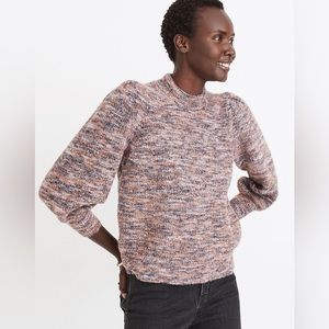 Cute Madewell Space dyed Eaton puff sleeve sweater XS 💜